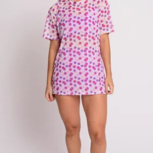 Blusão Tule Sementes Rosa